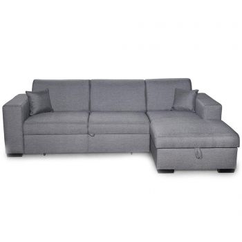 Coltar extensibil dreapta Kult, Caribi Caydon Light Grey, 262x157x83 cm - Kult, Gri & Argintiu