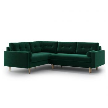 Coltar extensibil dreapta Optisofa, Esme Bottle Green, 240x197x85 cm - Optisofa, Verde