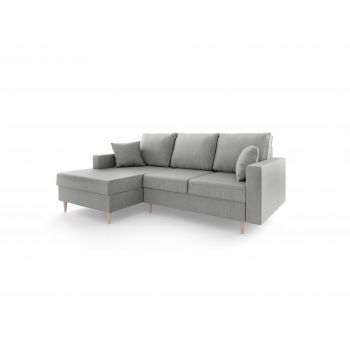 Coltar extensibil stanga Aubrieta Grey - Mazzini Sofas, Gri & Argintiu