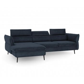 Coltar extensibil stanga Milo Casa, Valentina Dark Blue, 250x176x92 cm - Milo Casa, Albastru