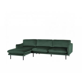 Coltar Vinterbro, catifea, verde, 81 x 280 x 159 cm