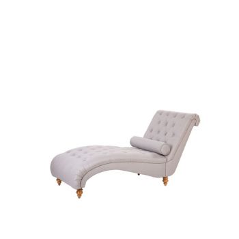 Sezlong MURET, textil, bej, 163 x 72 x 87 cm Sezlong MURET, textil, bej, 163 x 72 x 87 cm