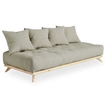 Sofa Senza Natural & Linen Half 90x200 cm - Karup Design, Crem