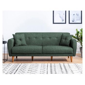 Canapea extensibila cu 3 locuri Aria Green - Unique Design, Verde