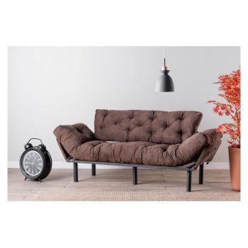 Canapea extensibila cu 3 locuri Futon, 185x70x85 cm - FUTON, Maro