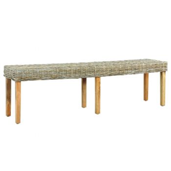 vidaXL Bancă, 160 cm, ratan kubu natural & lemn masiv de mango ieftina vidaXL Bancă, 160 cm, ratan kubu natural & lemn masiv de mango ieftina