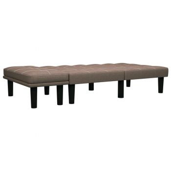 vidaXL Canapea pentru 2 persoane, maro, material textil