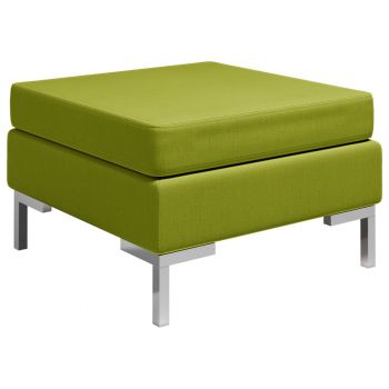 vidaXL Taburet modular cu pernă, verde, material textil