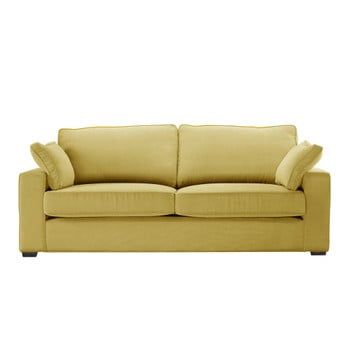 Canapea cu 3 locuri Jalouse Maison Serena, galben