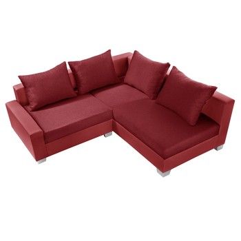 Canapea cu șezlong partea dreaptă Interieur De Famille Paris Aventure, roșu