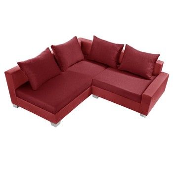 Canapea cu șezlong partea stângă Interieur De Famille Paris Aventure, roșu