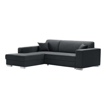 Colțar cu spațiu de depozitare Interieur De Famille Paris Bijou, colț pe stânga, negru Colțar cu spațiu de depozitare Interieur De Famille Paris Bijou, colț pe stânga, negru