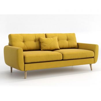 Canapea 3 locuri Optisofa, Harris Yellow, 207x92x85 cm - Optisofa, Galben & Auriu