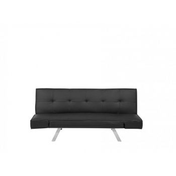 Canapea extensibila Bristol, negru, 84 x 180 x 74 cm