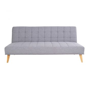 Canapea extensibilă cu picioare din lemn solid de mesteacăn House Nordic Oxford, gri deschis Canapea extensibilă cu picioare din lemn solid de mesteacăn House Nordic Oxford, gri deschis