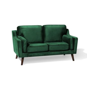 Canapea LOKKA, 2 locuri, catifea/ lemn, verde Canapea LOKKA, 2 locuri, catifea/ lemn, verde