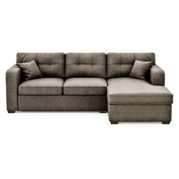 Colțar extensibil cu șezlong pe partea dreaptă Prêt à Meubler Classics Melvin, taupe Colțar extensibil cu șezlong pe partea dreaptă Prêt à Meubler Classics Melvin, taupe
