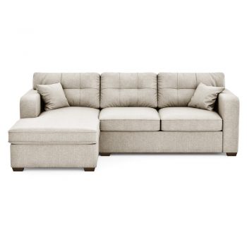 Colțar extensibil cu șezlong pe partea stângă Prêt à Meubler Classics Melvin, bej Colțar extensibil cu șezlong pe partea stângă Prêt à Meubler Classics Melvin, bej