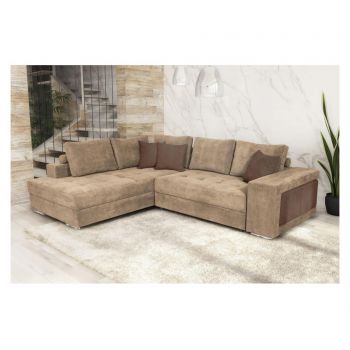 Coltar extensibil stanga Kult, Karina Light Brown, 278x218x85 cm - Kult, Maro