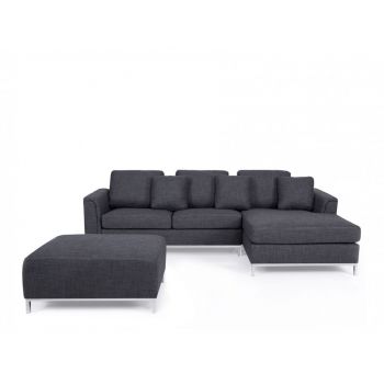 Coltar Oslo, otoman inclus, gri, 64 x 270 x 151 cm Coltar Oslo, otoman inclus, gri, 64 x 270 x 151 cm