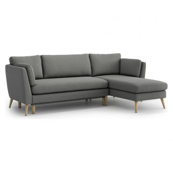 Coltar reversibil extensibil Optisofa, Jane Olaf Grey, 247x159x92 cm - Optisofa, Gri & Argintiu