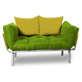 Sofa extensibila Minderim, Relax Green Yellow, verde/galben - Minderim, Verde