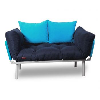 Sofa extensibila Minderim, Relax Navy Turquoise, albastru navy/turcoaz - Minderim, Albastru