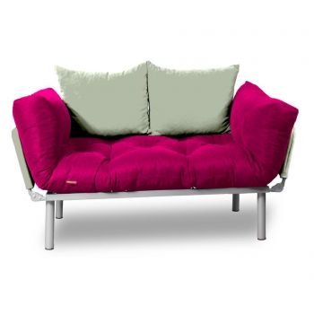 Sofa extensibila Sera Tekstil, Relax Pink Cream - SERA TEKSTIL, Crem