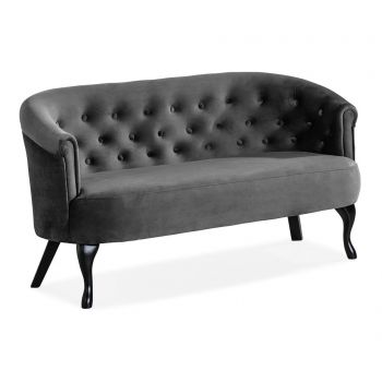 Sofa Madalina Dark Grey - Kalatzerka, Gri & Argintiu