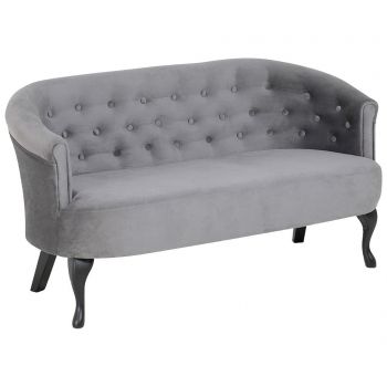 Sofa Kalatzerka, Madalina Grey, 140x68x75 cm - Kalatzerka, Gri & Argintiu