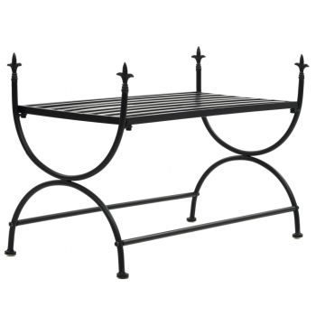 vidaXL Bancă în stil vintage, negru, metal, 83x42x55 cm