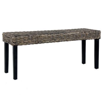 vidaXL Bancă, negru, 110 cm, ratan kubu și lemn masiv de mango ieftina vidaXL Bancă, negru, 110 cm, ratan kubu și lemn masiv de mango ieftina