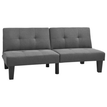 vidaXL Canapea extensibilă, gri deschis, material textil vidaXL Canapea extensibilă, gri deschis, material textil