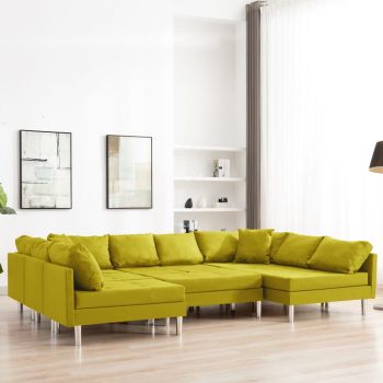 vidaXL Canapea modulară, galben, material textil vidaXL Canapea modulară, galben, material textil