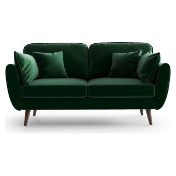 Canapea 2 locuri My Pop Design, Auteuil Uni Green, 164x93x84 cm - My Pop Design, Verde