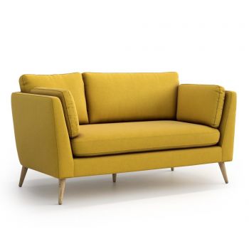 Canapea 2 locuri Optisofa, Jane, 162x88x92 cm - Optisofa, Galben & Auriu