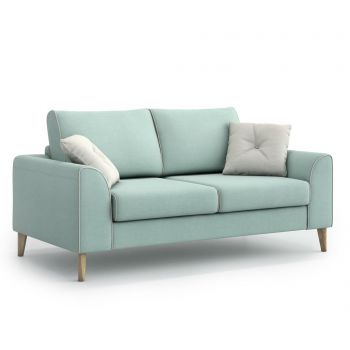 Canapea 2 locuri Optisofa, William Light Blue, 170x92x85 cm - Optisofa, Albastru