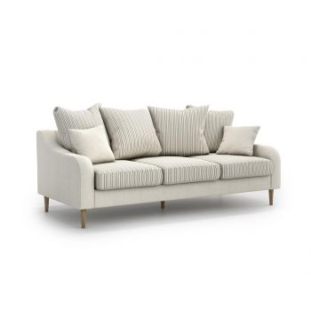 Canapea 3 locuri Optisofa, Benito Kongo Beige, 201x92x85 cm - Optisofa, Crem