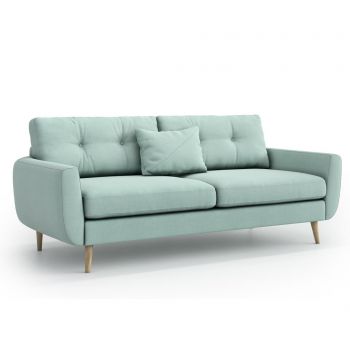 Canapea 3 locuri Optisofa, Harris Aquamarine, 207x92x85 cm - Optisofa, Albastru