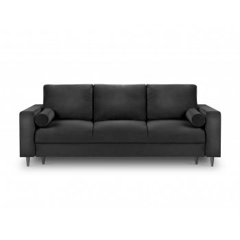Canapea extensibila 3 locuri Camellia Dark Grey - Mazzini Sofas, Gri & Argintiu Canapea extensibila 3 locuri Camellia Dark Grey - Mazzini Sofas, Gri & Argintiu