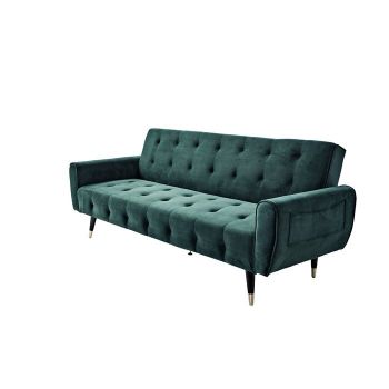 Canapea extensibilă Chillax, lemn masiv, verde, 83 x 219 x 83 cm Canapea extensibilă Chillax, lemn masiv, verde, 83 x 219 x 83 cm