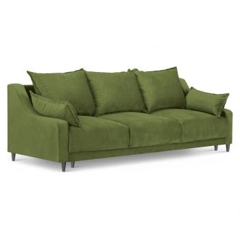 Canapea extensibila cu 3 locuri Mazzini Sofas, Lilas Green, 215x94x90 cm - Mazzini Sofas, Verde