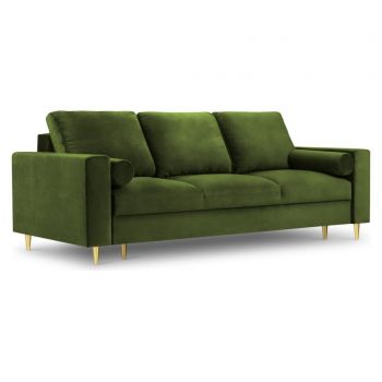 Canapea extensibila cu 3 locuri Mazzini Sofas, Mimosa Green, 220x100x92 cm - Mazzini Sofas, Verde