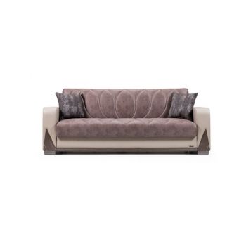 Canapea extensibila cu lada de depozitare, 3 locuri Bugatti K4, l230xA80xH90 cm-Maro Canapea extensibila cu lada de depozitare, 3 locuri Bugatti K4, l230xA80xH90 cm-Maro