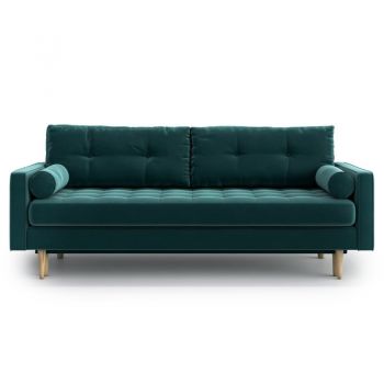 Canapea extensibila Esme II, verde, 218 x 85 x 92cm