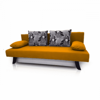 Canapea extensibila, lada de depozitare, Haga, Mustar