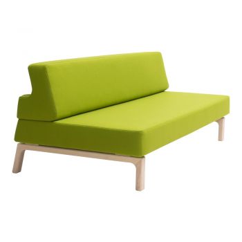 Canapea extensibilă Softline Lazy, galben lime