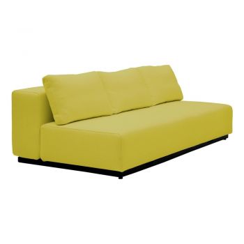 Canapea extensibilă Softline Nevada, 200 cm, galben lime