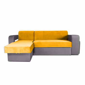 Coltar extensibil, cu lada de depozitare si tabureti, Zoran, Mustar