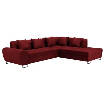 Coltar extensibil dreapta Kooko Home, Calm Red, 271x90x74 cm - Kooko Home, Rosu